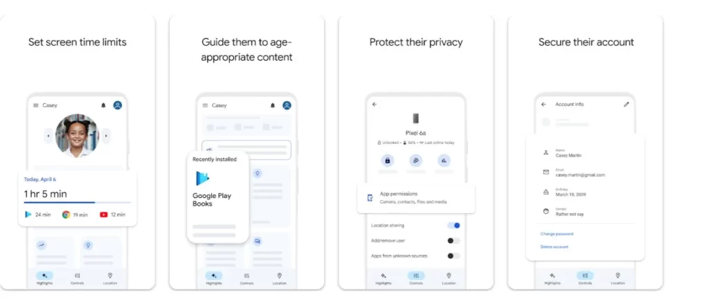 Website blocker apps for Android like google Family link
