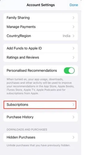 Managing iPhone app purchases by handling subscreptions