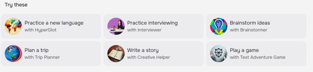 Character.AI Things to do
