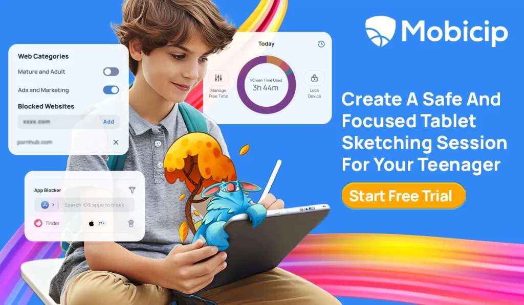 Creating a safe and focused sketching session on Drawing Tablets for Teenagers.
