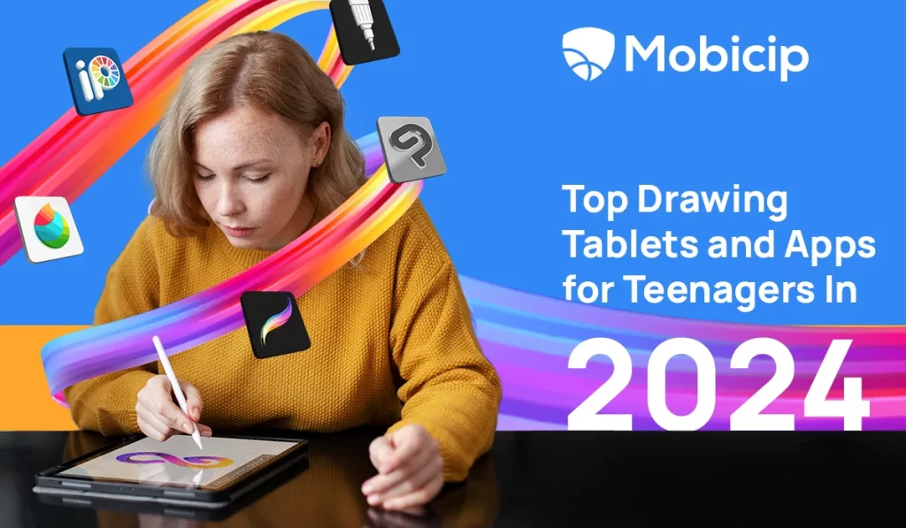 A teenager using creative apps on the top Drawing Tablets for Teenagers.