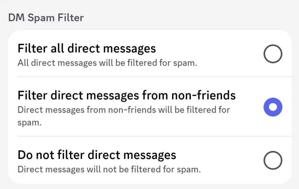 Discord spam fillter to help keep kids safe