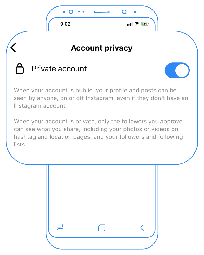 Instagram privacy setting