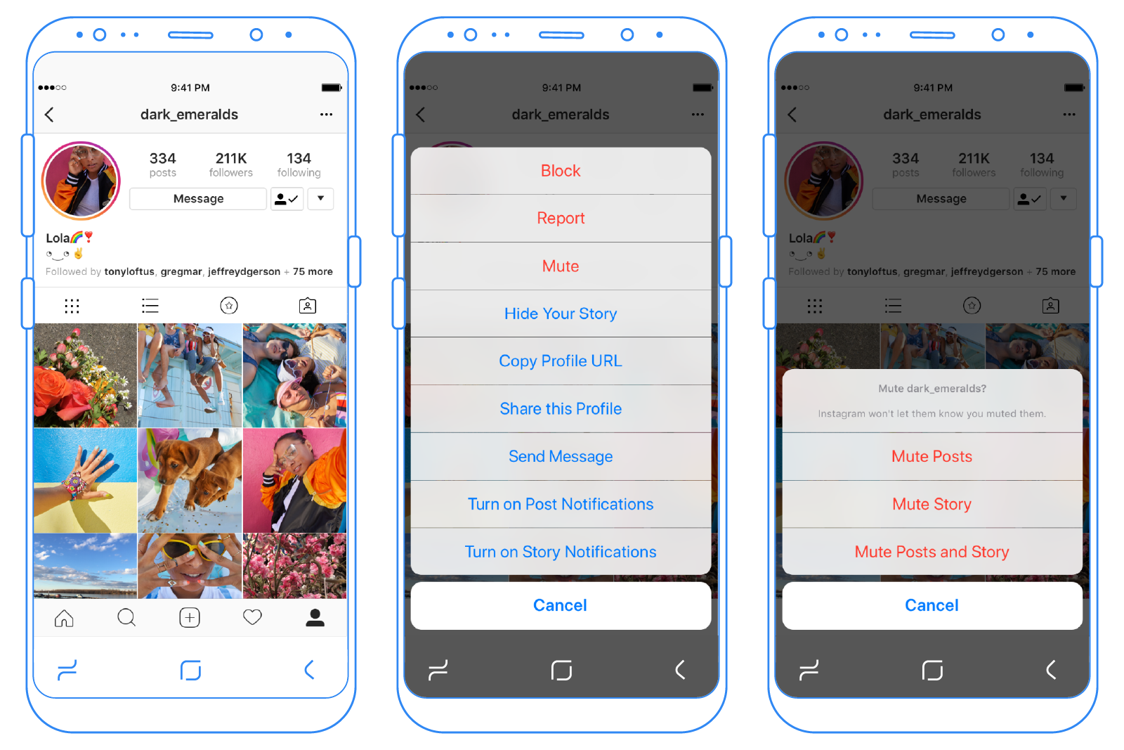 Instagram blocking and muting