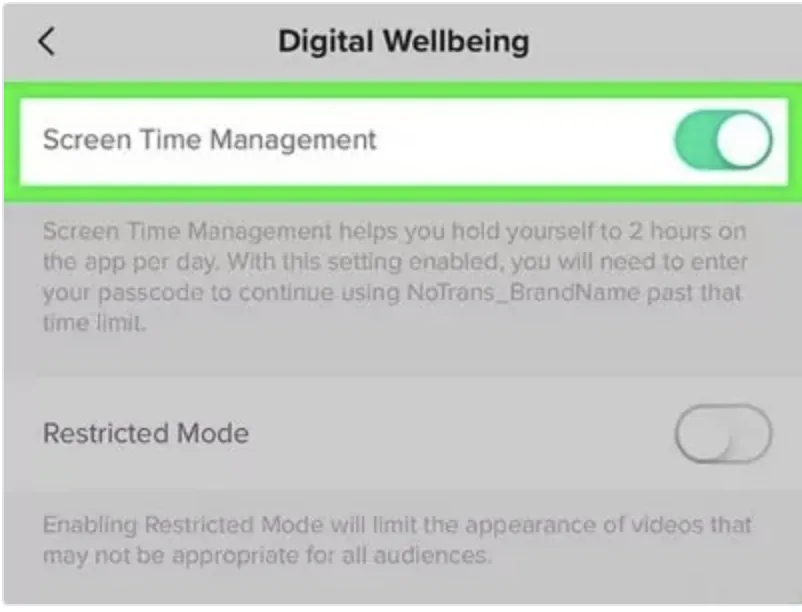 shows how to setup screen timing 
