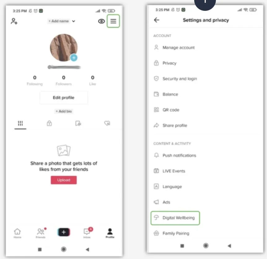 TikTok’s Hidden Risks screen showing how to enable screen time management and restricted mode for safety