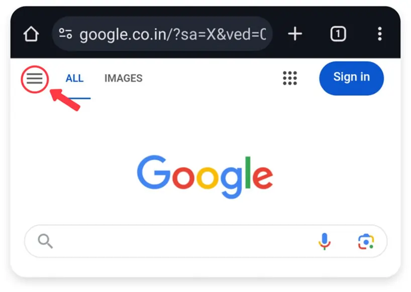 Navigating to the seating in google search engine