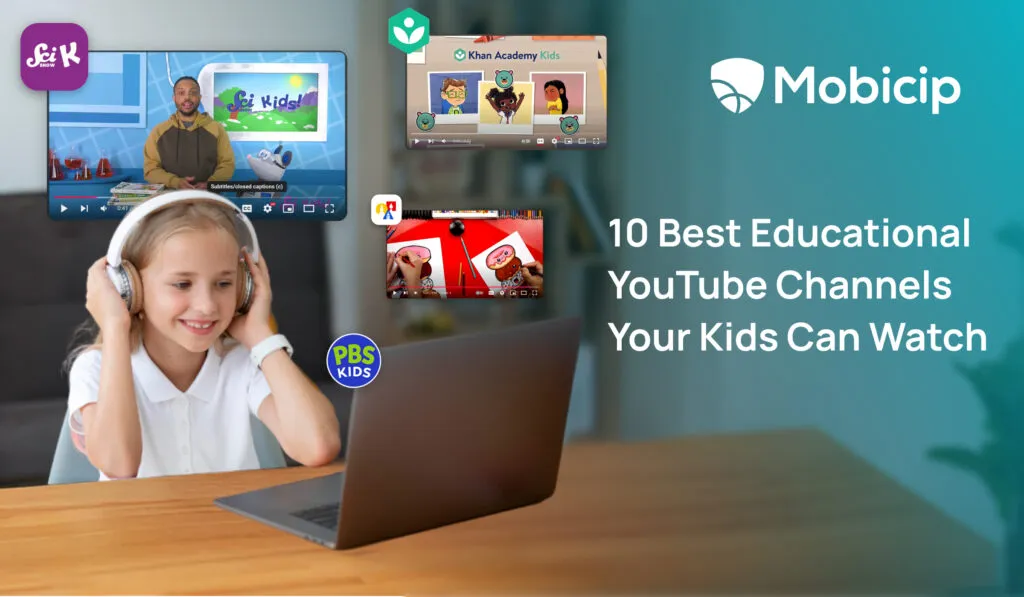 child watching one of the Educational YouTube Channels for Kids.