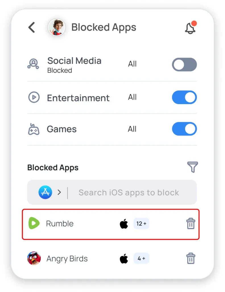 Rumble safety for kids how to block using mobicip