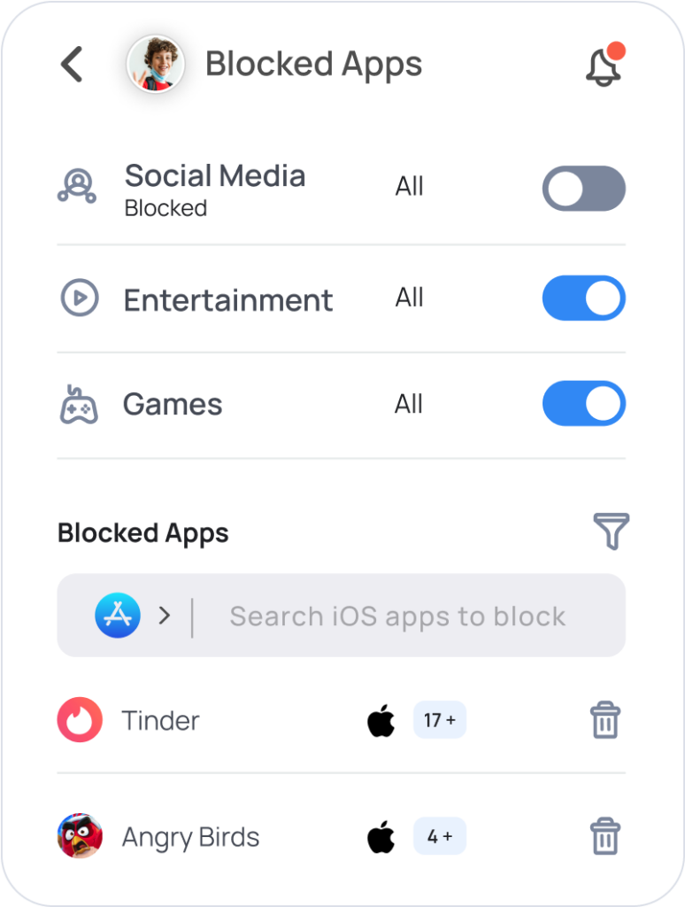 Mobicip App Control