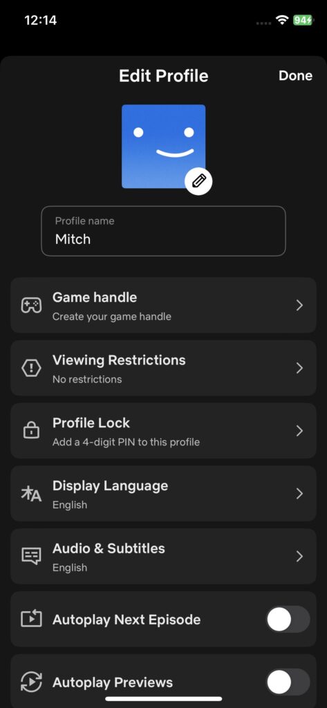 Streaming services Profile