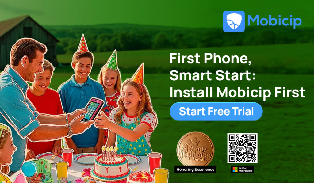 Download Mobicip into your child's first cell phone