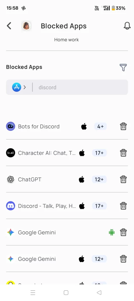 ChatGPT safety for kids list of Blocked apps and AI using mobicip