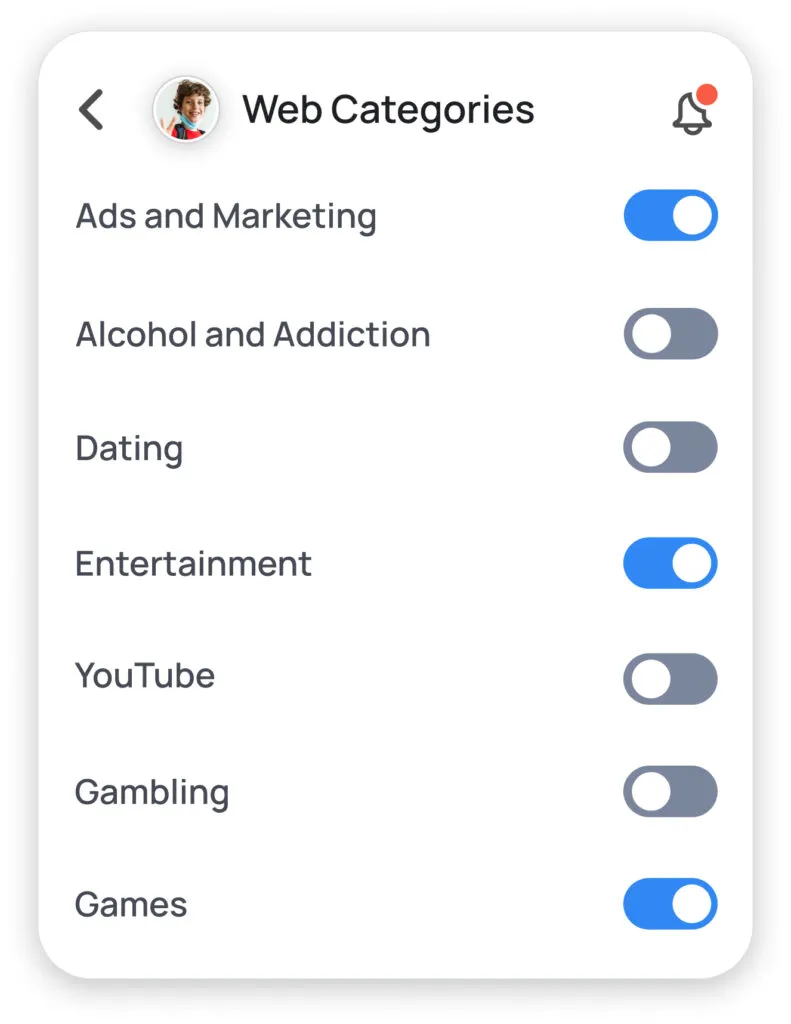 Using Mobicip web category filters instead of a Social media ban for kids